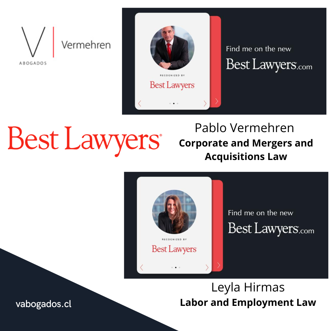 NUESTROS SOCIOS PABLO VERMEHREN Y LEYLA HIRMAS RECONOCIDOS EN RANKING BEST LAWYERS 2023